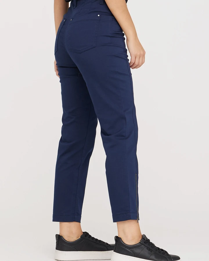 LAURIE Damen vegan Hose Piper Regular Crop Marineblau