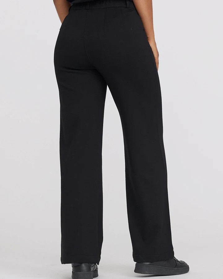 LAURIE Damen vegan Hose Donna Loose Sl Schwarz Gebürstet