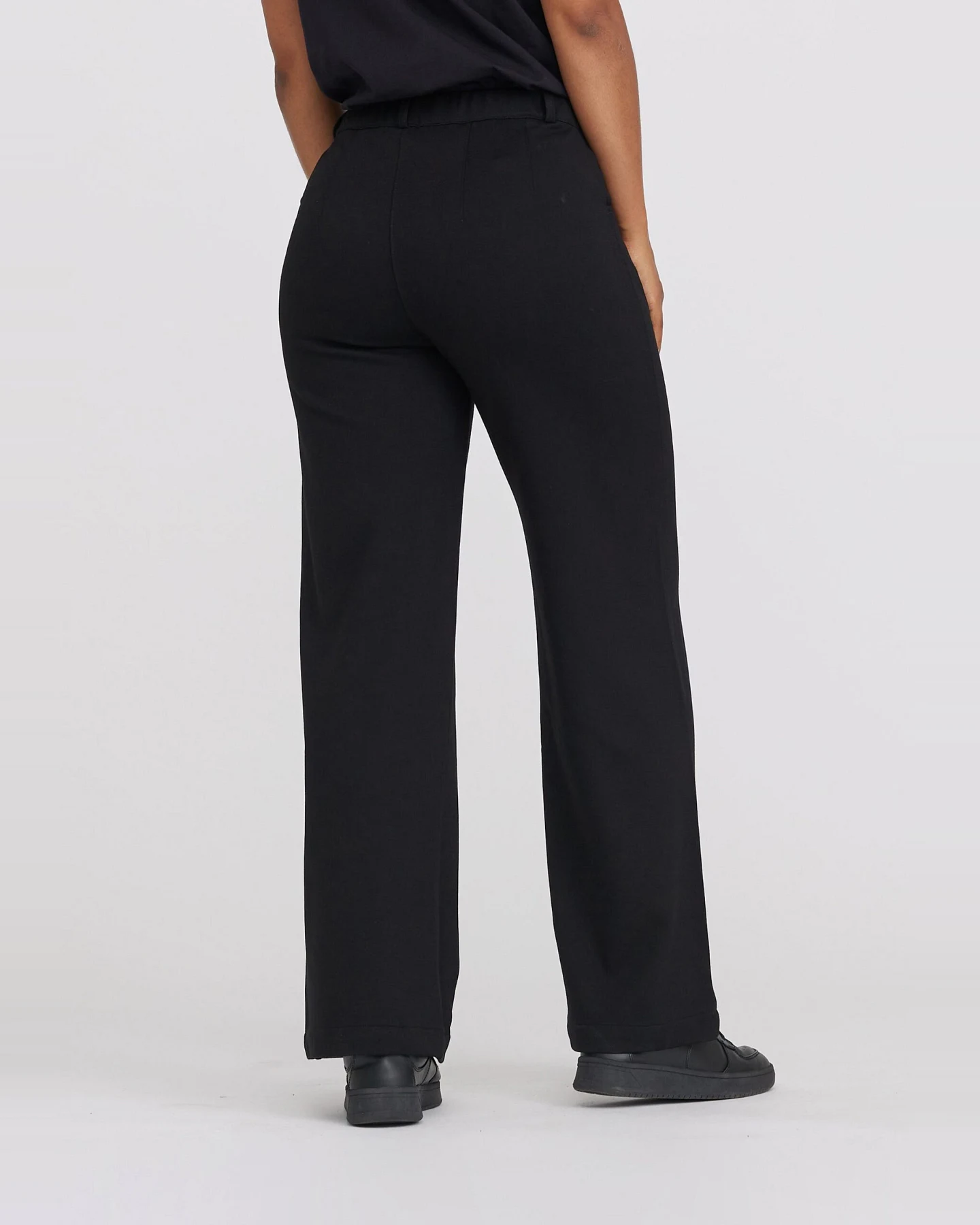 LAURIE Damen vegan Hose Donna Loose Sl Schwarz Gebürstet – Ansicht 2