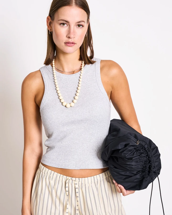 JAN 'N JUNE Damen vegan Top Porto Hellgrau