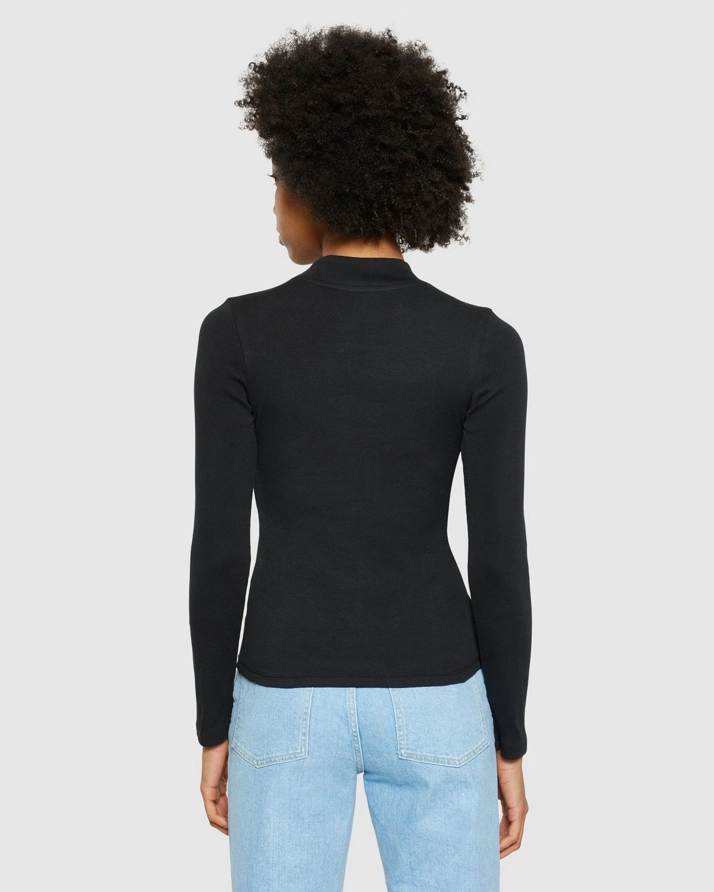 Longsleeve Rib High Neck Rib – Ansicht 2