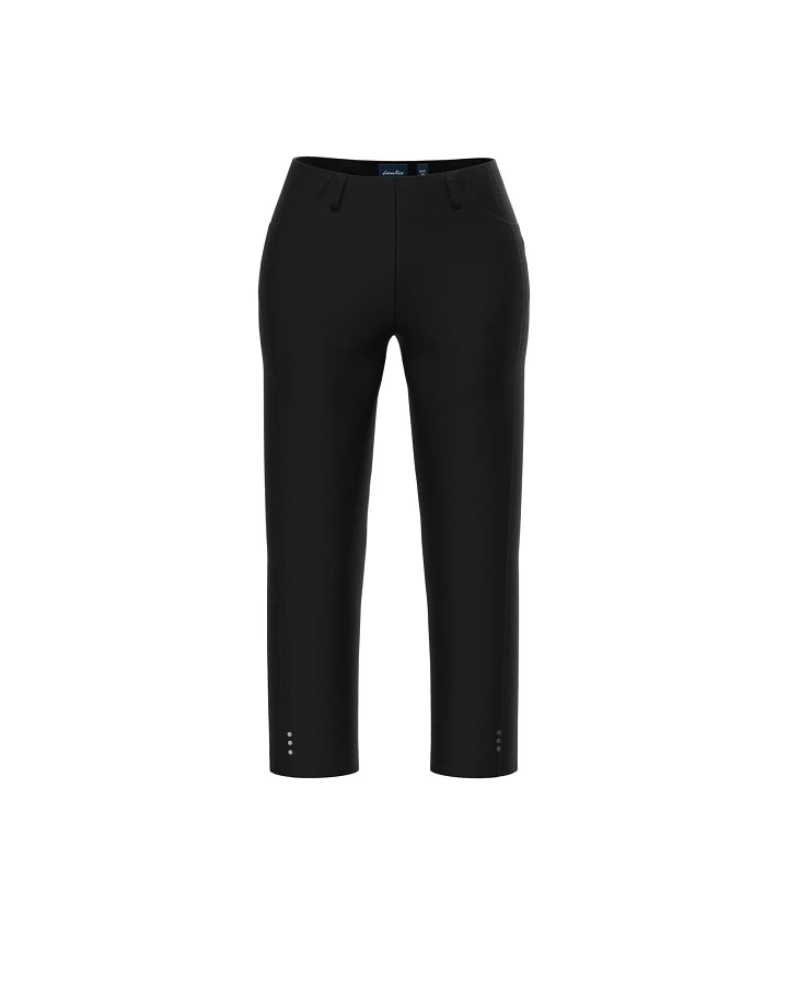 LAURIE Damen vegan Hose Rose Regular Crop Schwarz
