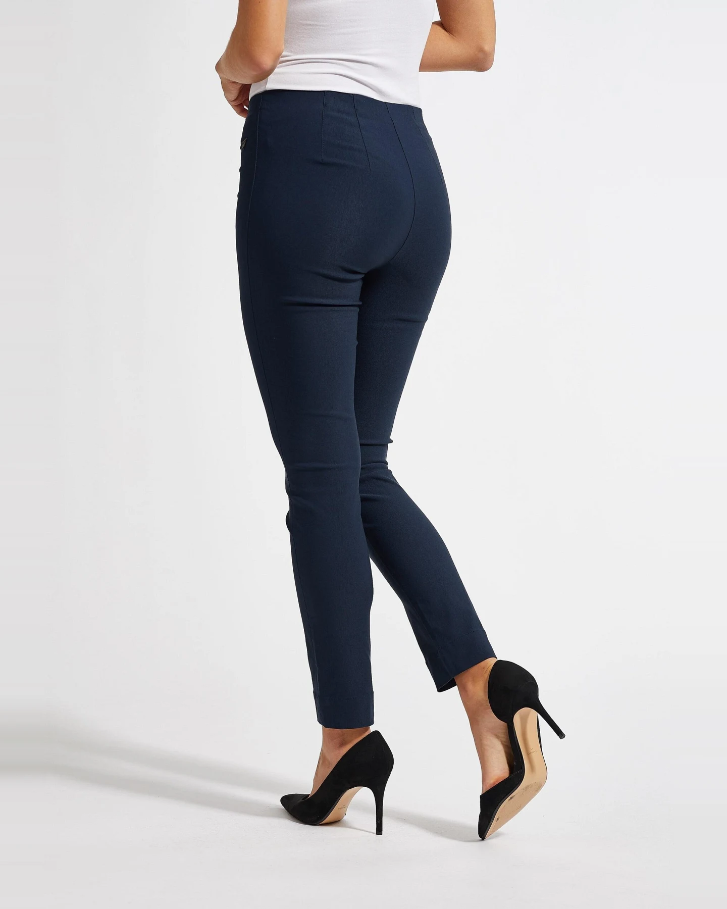 LAURIE Damen vegan Hose Vicky Slim Sl Marineblau – Ansicht 2