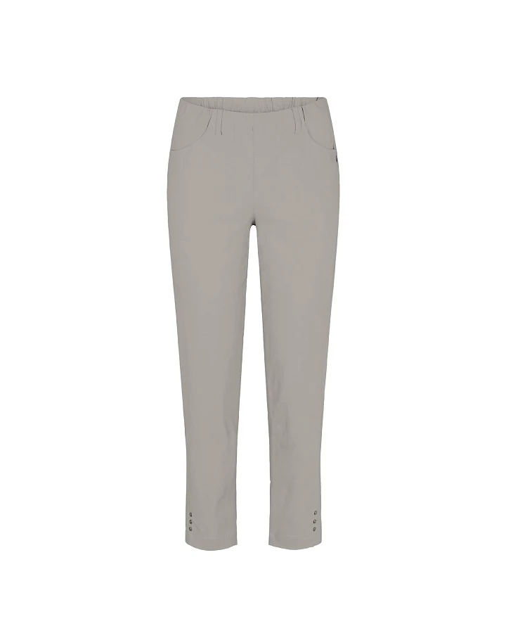 LAURIE Damen vegan Hose Rose Regular Crop Grau Sand