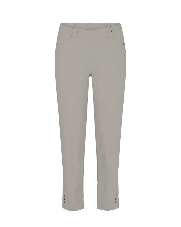 LAURIE Damen vegan Hose Rose Regular Crop Grau Sand