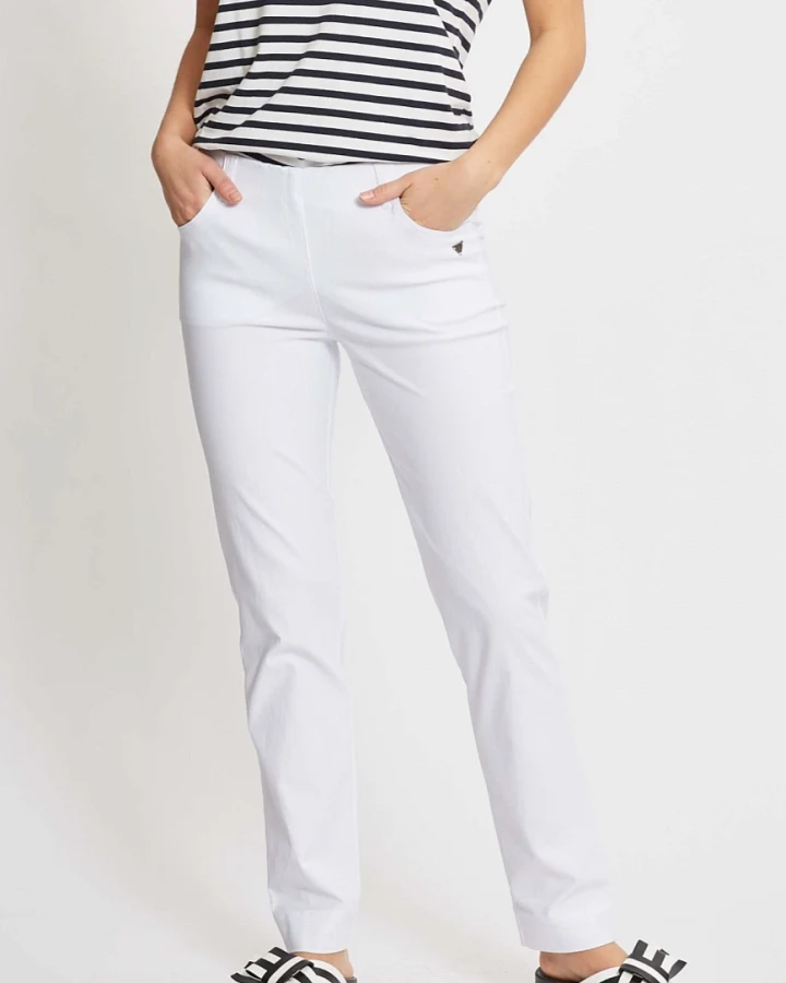 LAURIE Damen vegan Hose Kelly Regular Ml Weiß