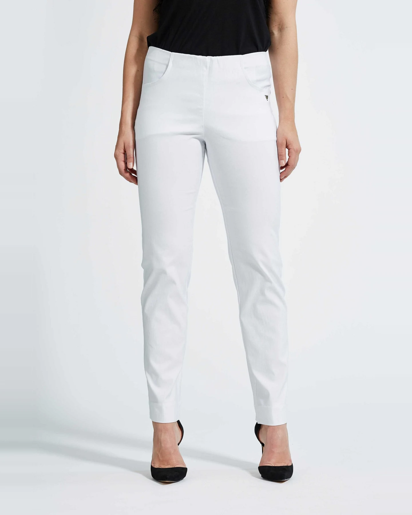 LAURIE Damen vegan Hose Kelly Regular Ml Weiß – Ansicht 2