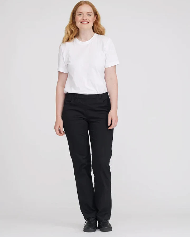 LAURIE Damen vegan Hose Tracy Straight Ml Schwarz