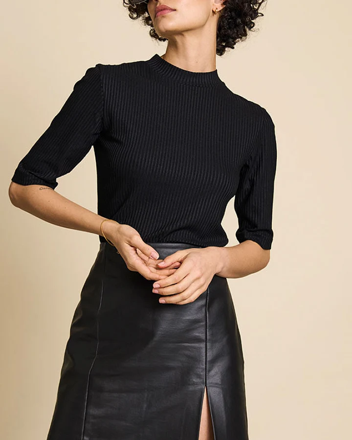 JAN 'N JUNE Damen vegan Nina Shirt Schwarz