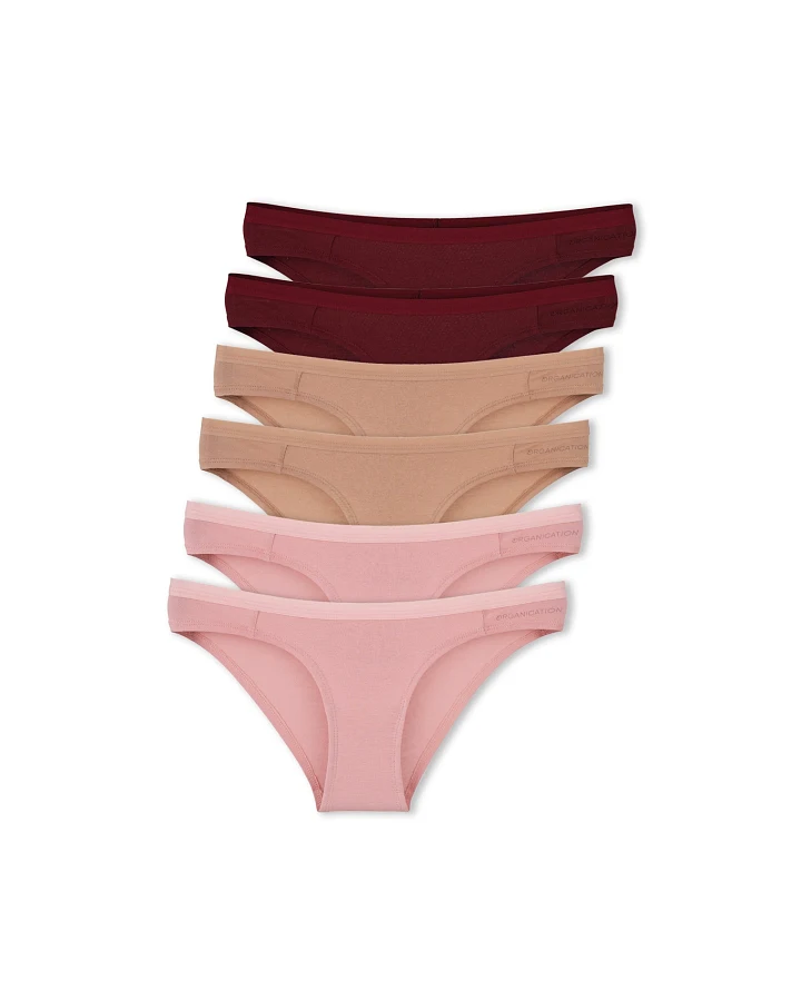 ORGANICATION Damen vegan Kamilla Slip Aus Bio-Baumwolle Und Tencel™ Modal-Mix Im 6er-Pack