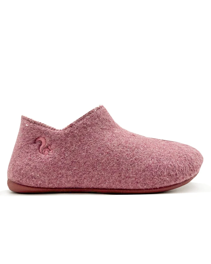 thies Damen vegan Slipper Stiefel Bordeaux
