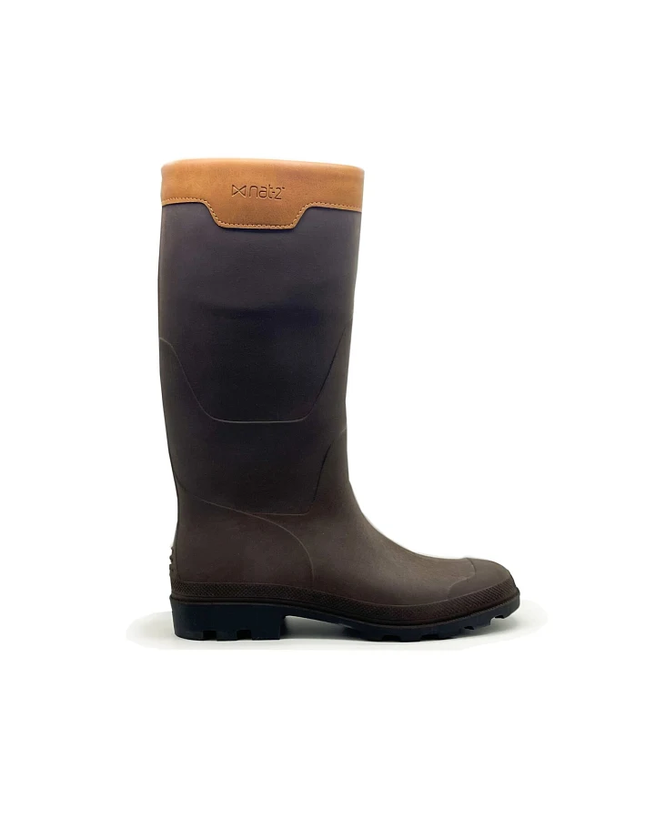 nat-2 Herren vegan Regenstiefel Rugged Prime Bully Coffee 100% Wasserdicht Braun