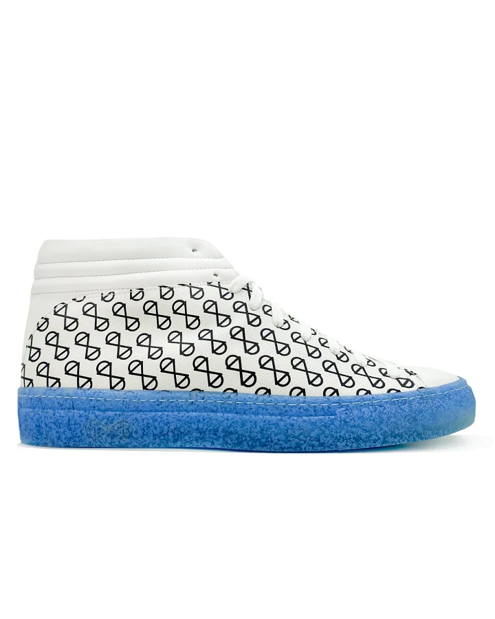 nat-2 Damen vegan Sneaker Sleek Post Cov Weiß & Blau