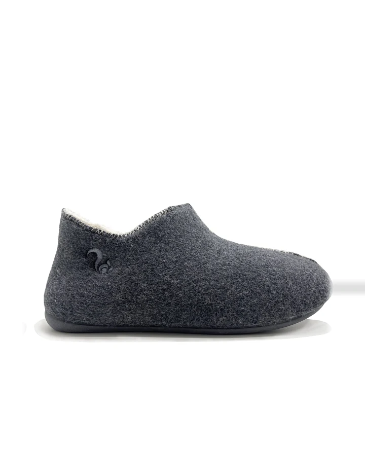 thies Damen vegan Slipper Stiefel Dunkelgrau