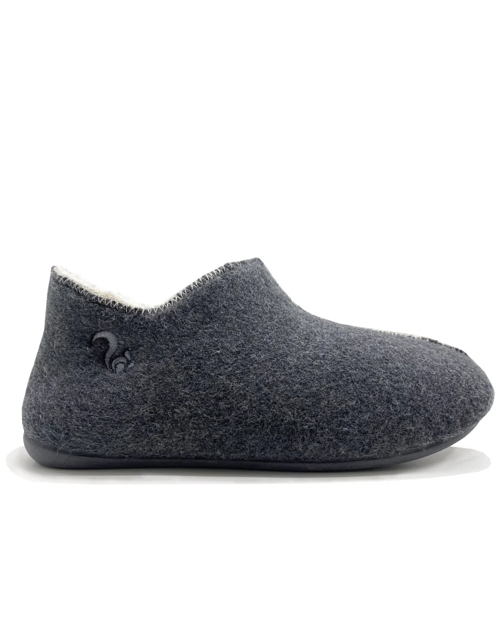 thies Damen vegan Slipper Stiefel Dunkelgrau