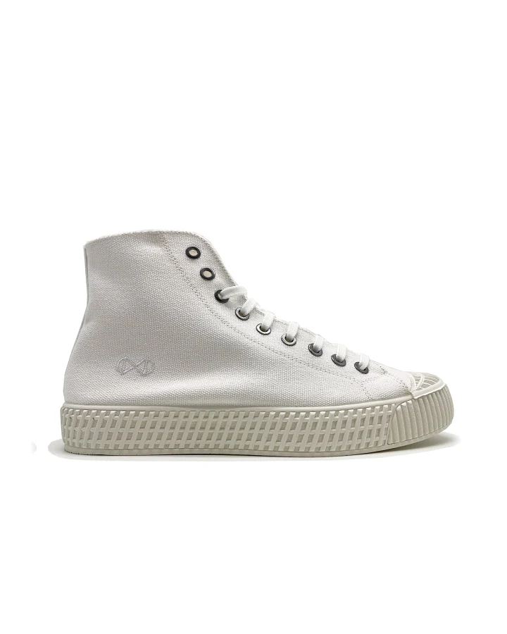 nat-2 Herren vegan Sneaker Mono Weiß