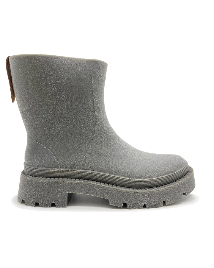 nat-2 Damen vegan Regenstiefel Bio Boot 100% Wasserdicht Grau Grün