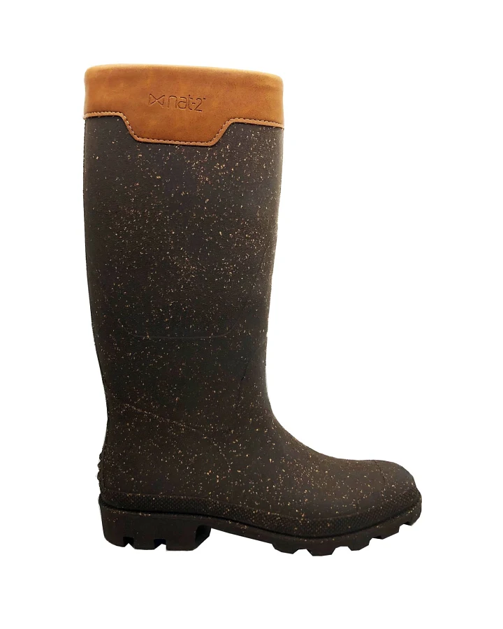 nat-2 Herren vegan Regenstiefel Rugged Prime Bully Cork 100% Wasserdicht Braun