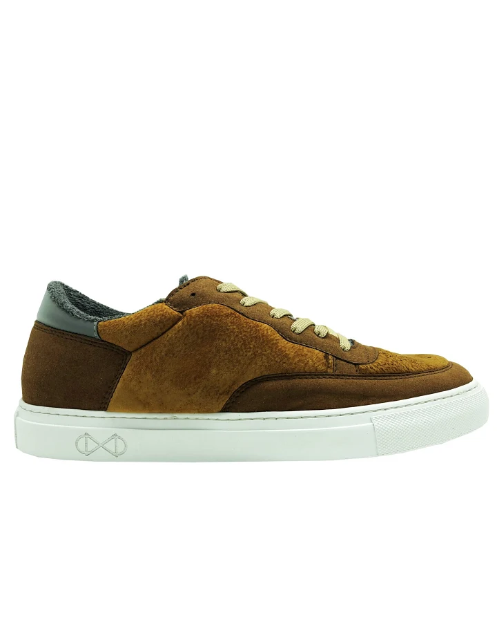 nat-2 Herren vegan Sneaker Fungi Braun & Weiß