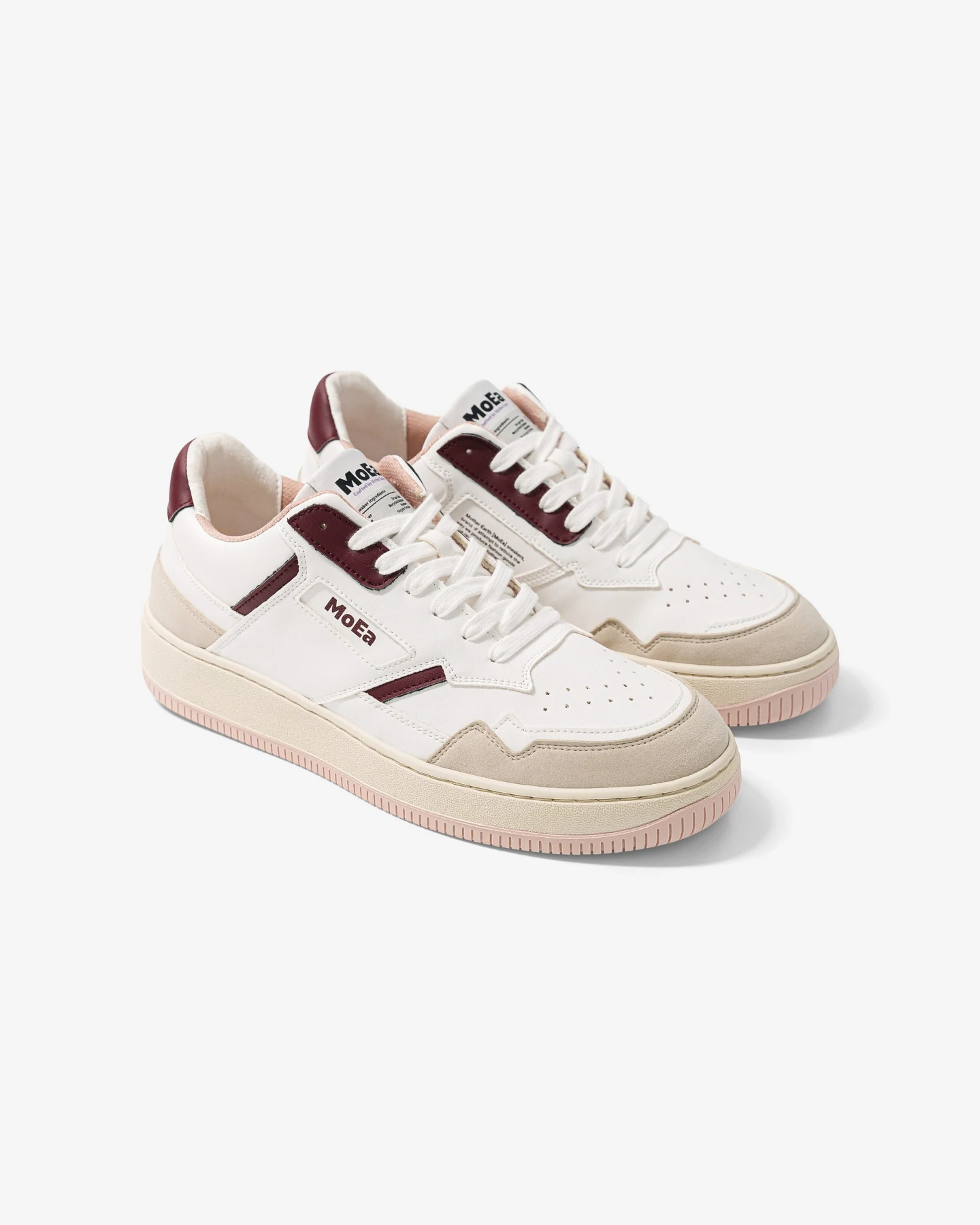 MoEa Herren vegan Sneaker Gen1 Trauben Weiß & Wein – Ansicht 2