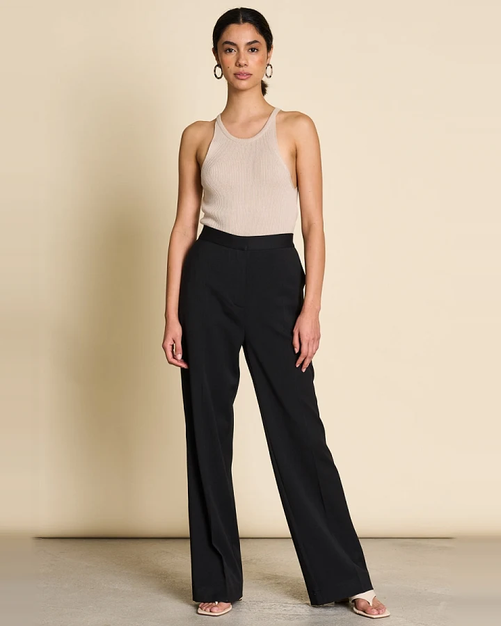 JAN 'N JUNE Damen vegan Hose Coralia Schwarz