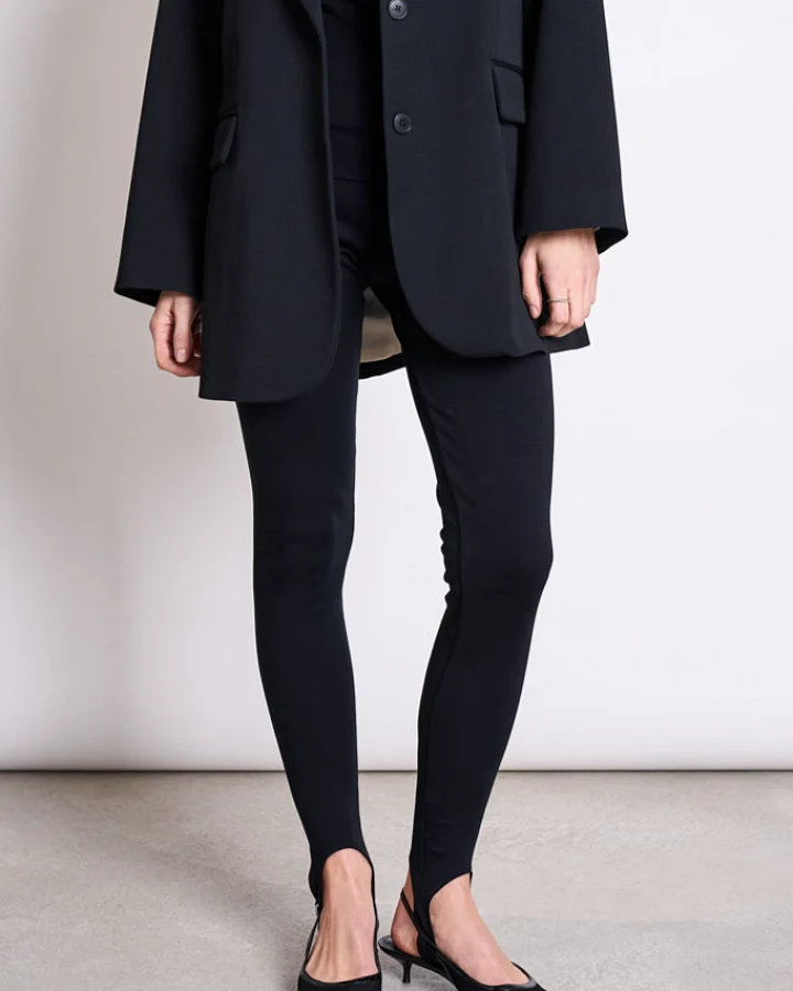 JAN 'N JUNE Damen vegan Leggings Steigbügel Schwarz