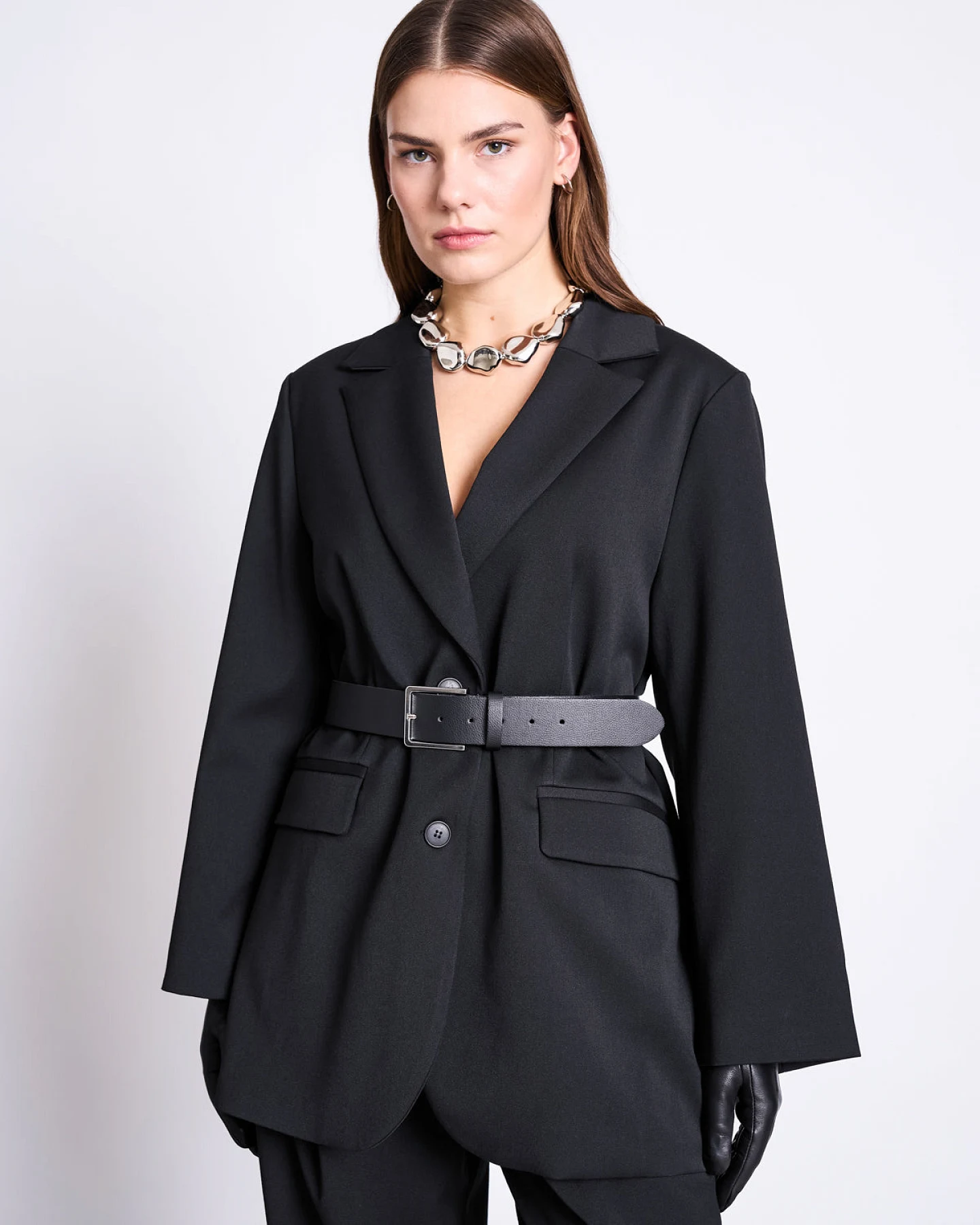 JAN 'N JUNE Damen vegan Blazer Durance Schwarz – Ansicht 2