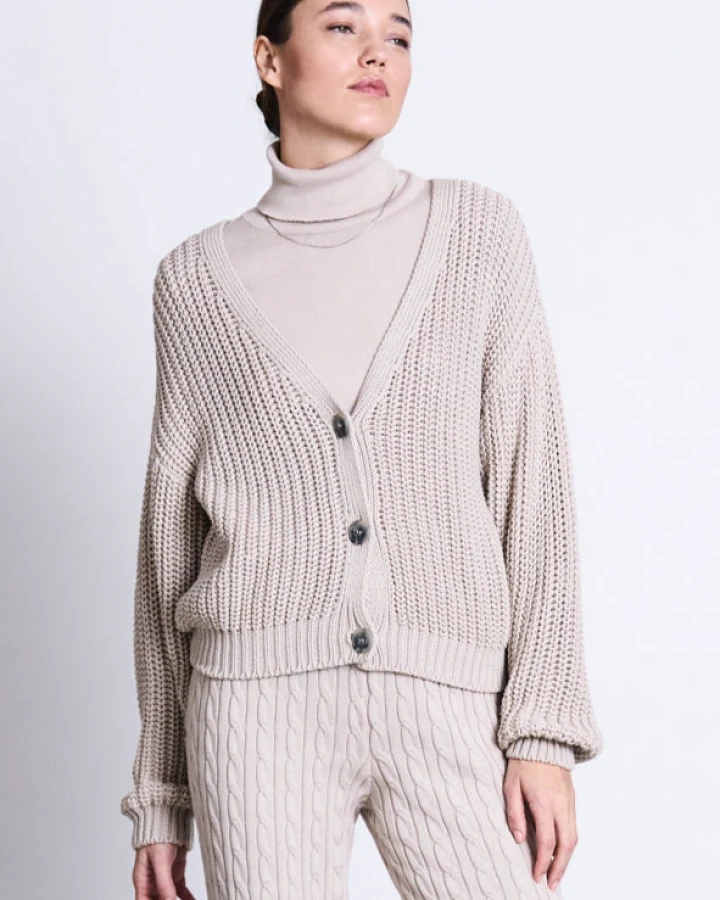 JAN 'N JUNE Damen vegan Strickjacke Lena Elfenbein