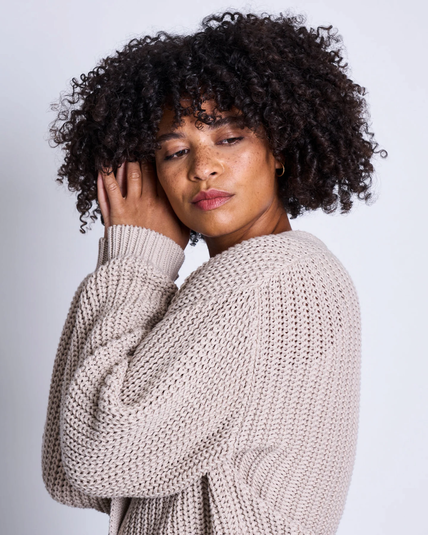 JAN 'N JUNE Damen vegan Strickjacke Lena Elfenbein – Ansicht 2