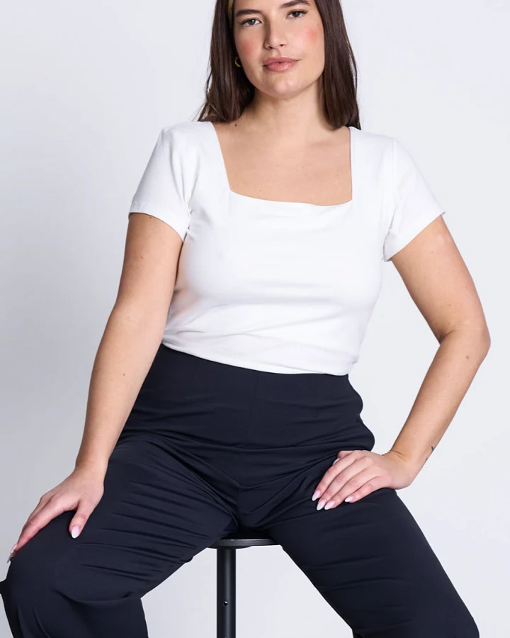 JAN 'N JUNE Damen vegan T-Shirt Arima Weiß