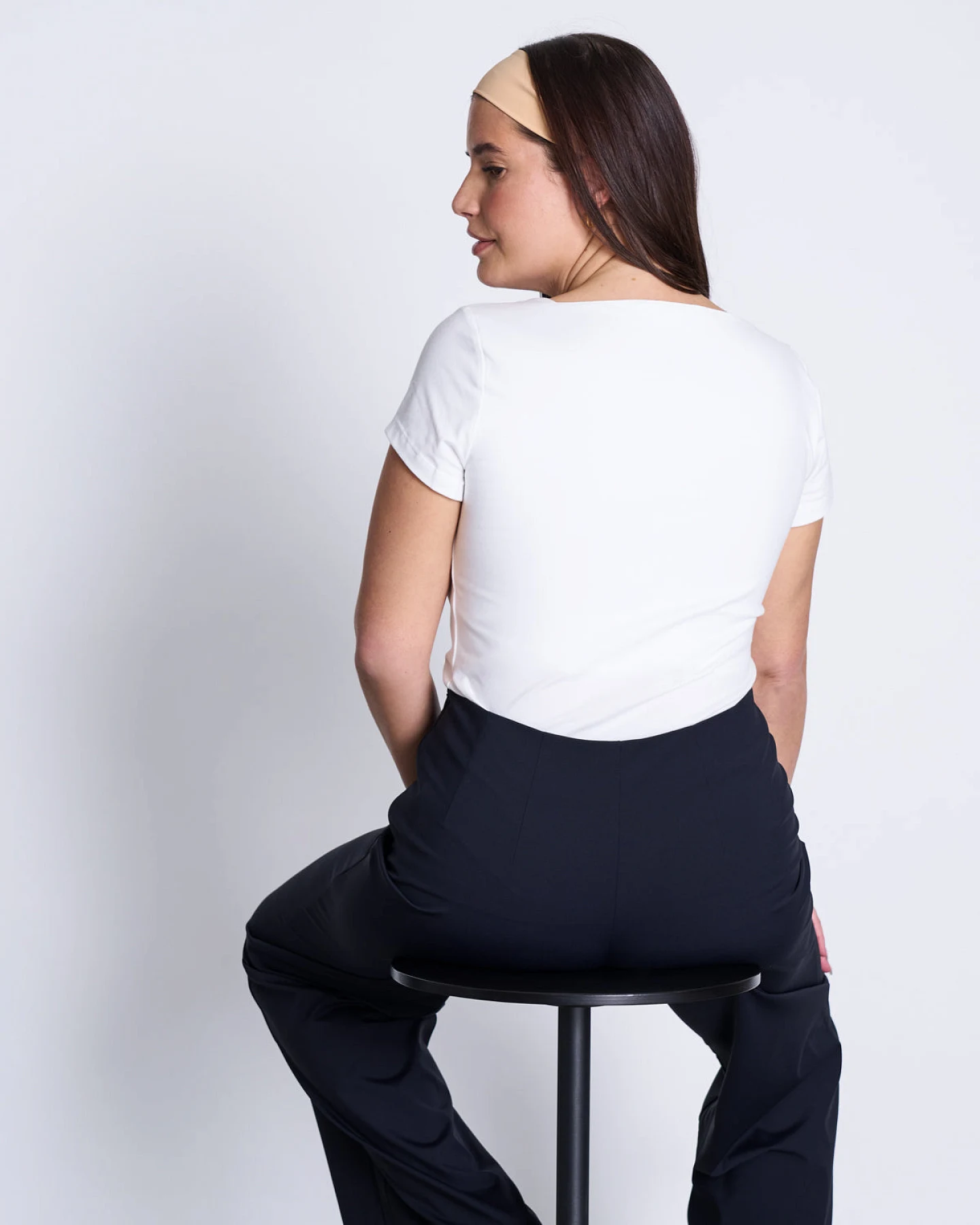 JAN 'N JUNE Damen vegan T-Shirt Arima Weiß – Ansicht 2