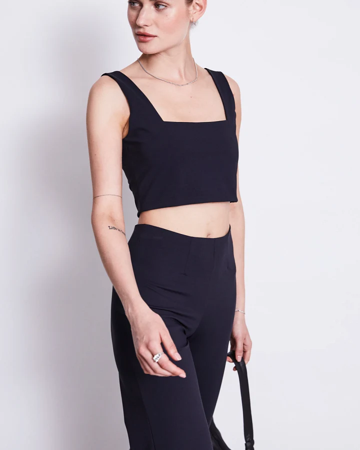 JAN 'N JUNE Damen vegan Crop Top Cancun Schwarz