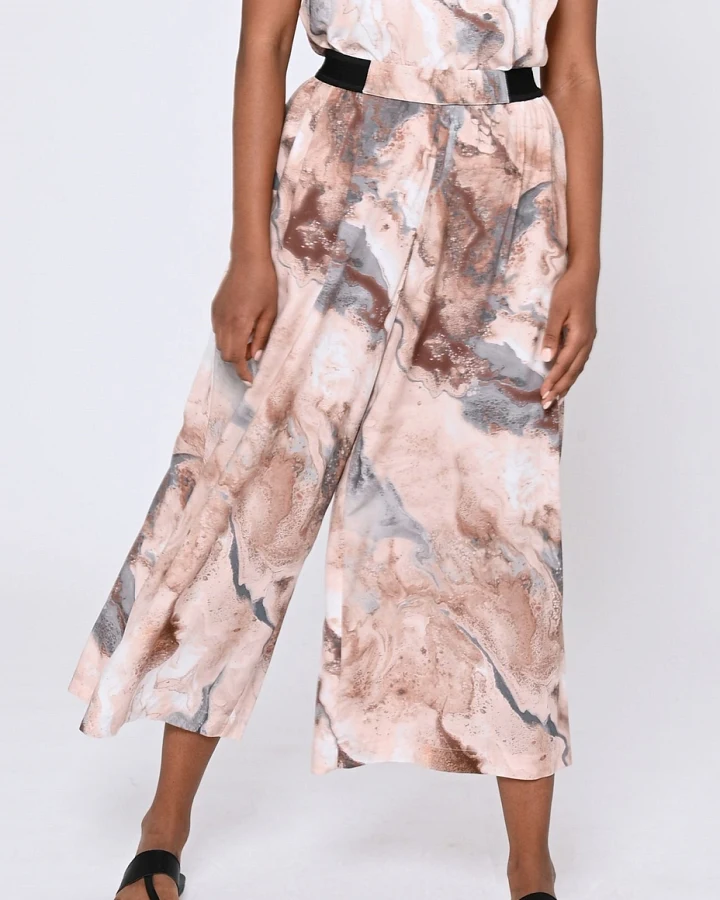 LOVJOI Damen vegan Hose Tavira Marmor