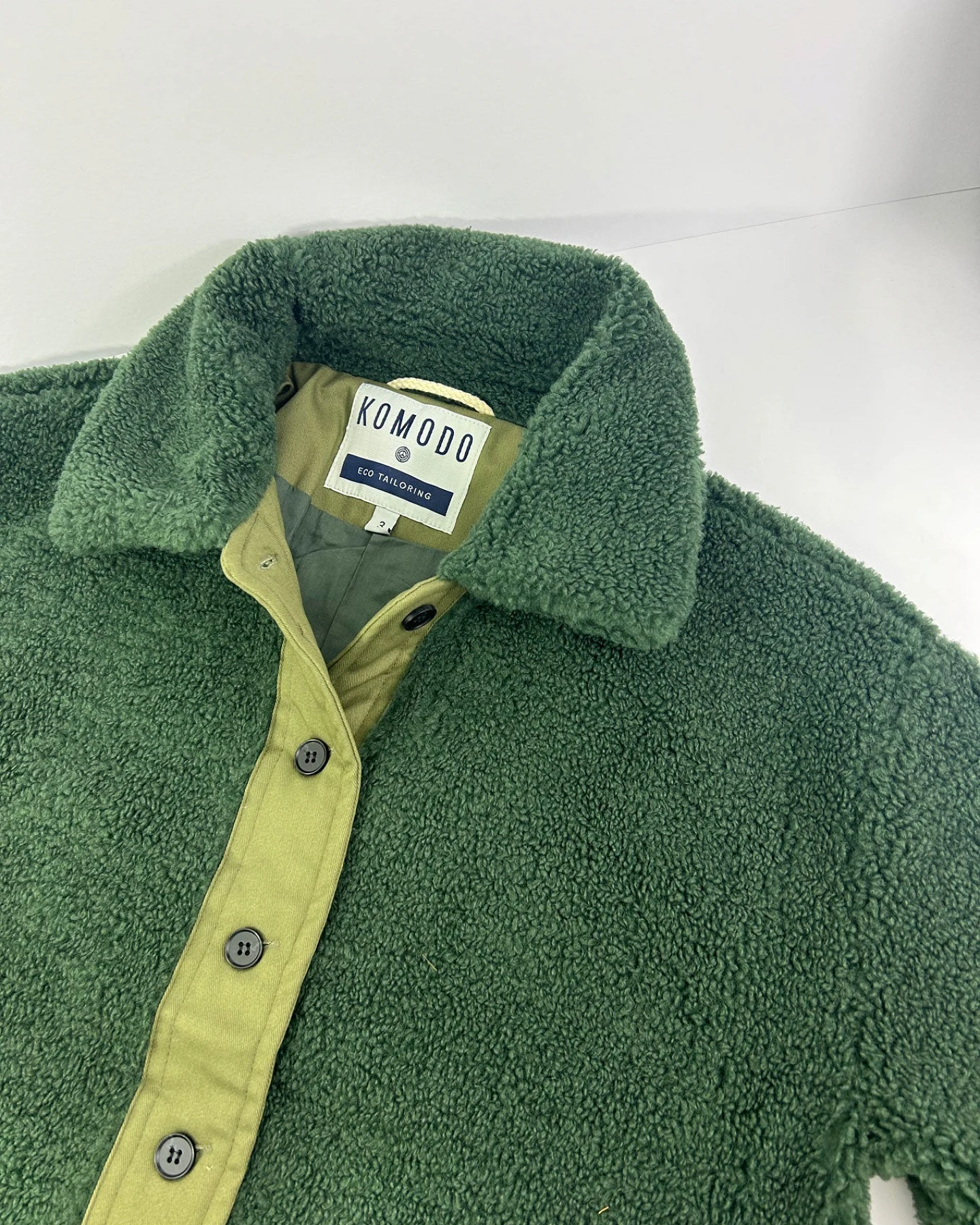 KOMODO Damen vegan Mantel Lexi Recycled Pet Fleece Ivy Green – Ansicht 2