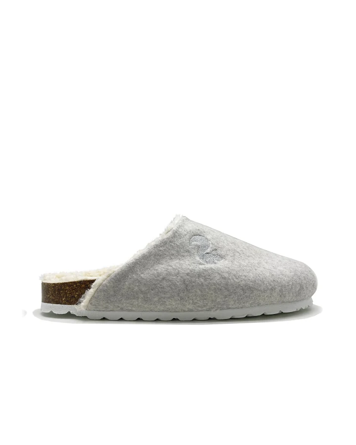 thies Damen vegan Clog Biologisch Bio Hellgrau