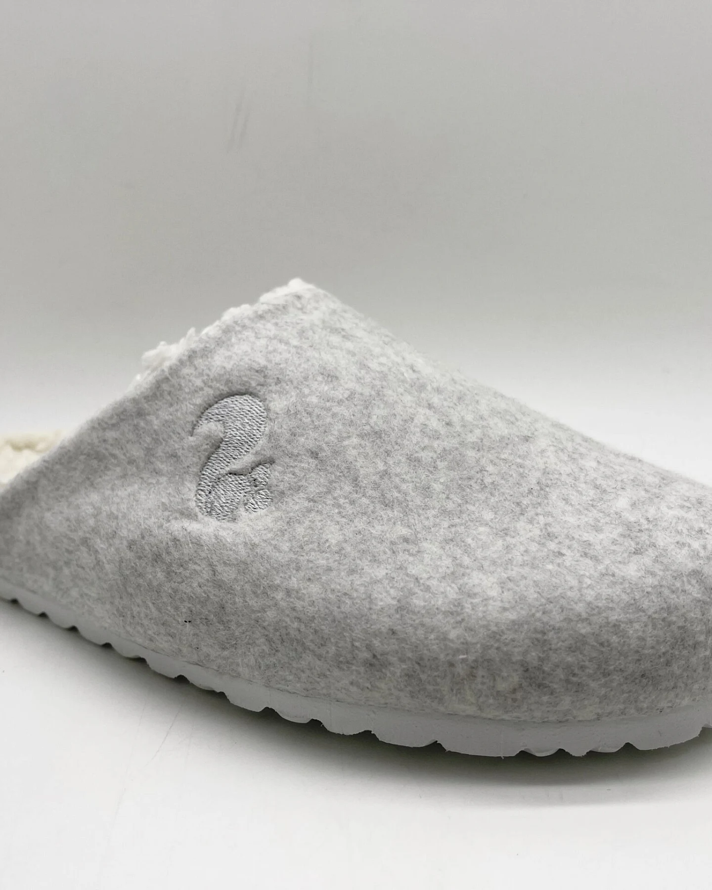 thies Damen vegan Clog Biologisch Bio Hellgrau – Ansicht 2