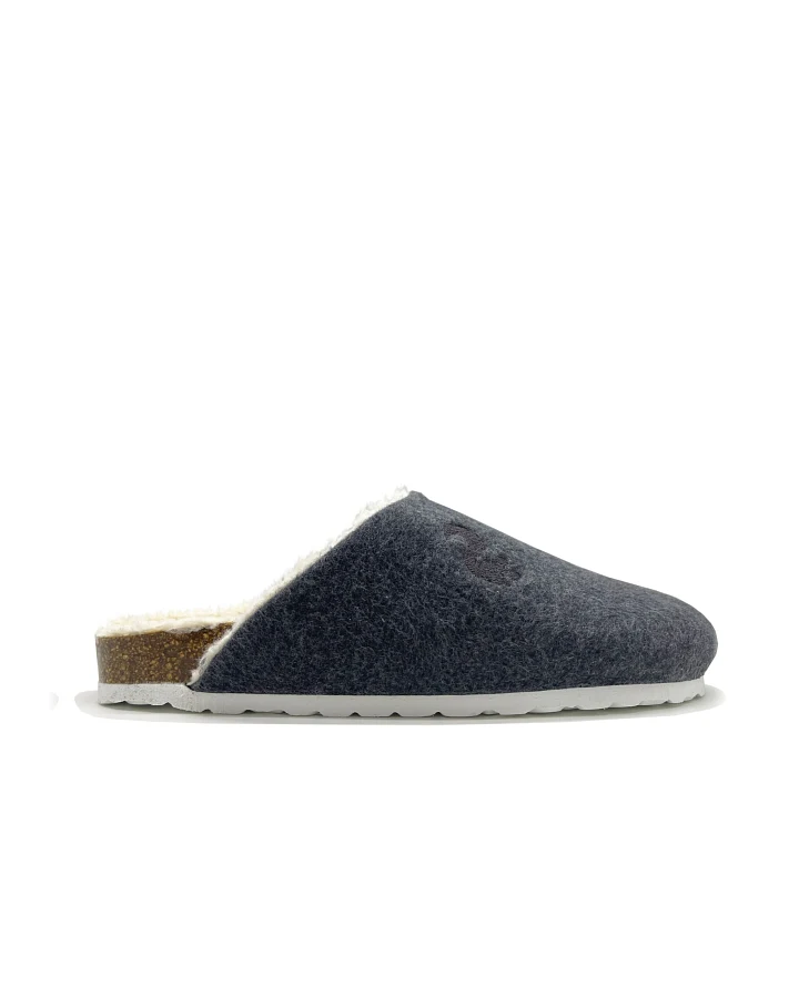 thies Damen vegan Clog Biologisch Bio Dunkelgrau