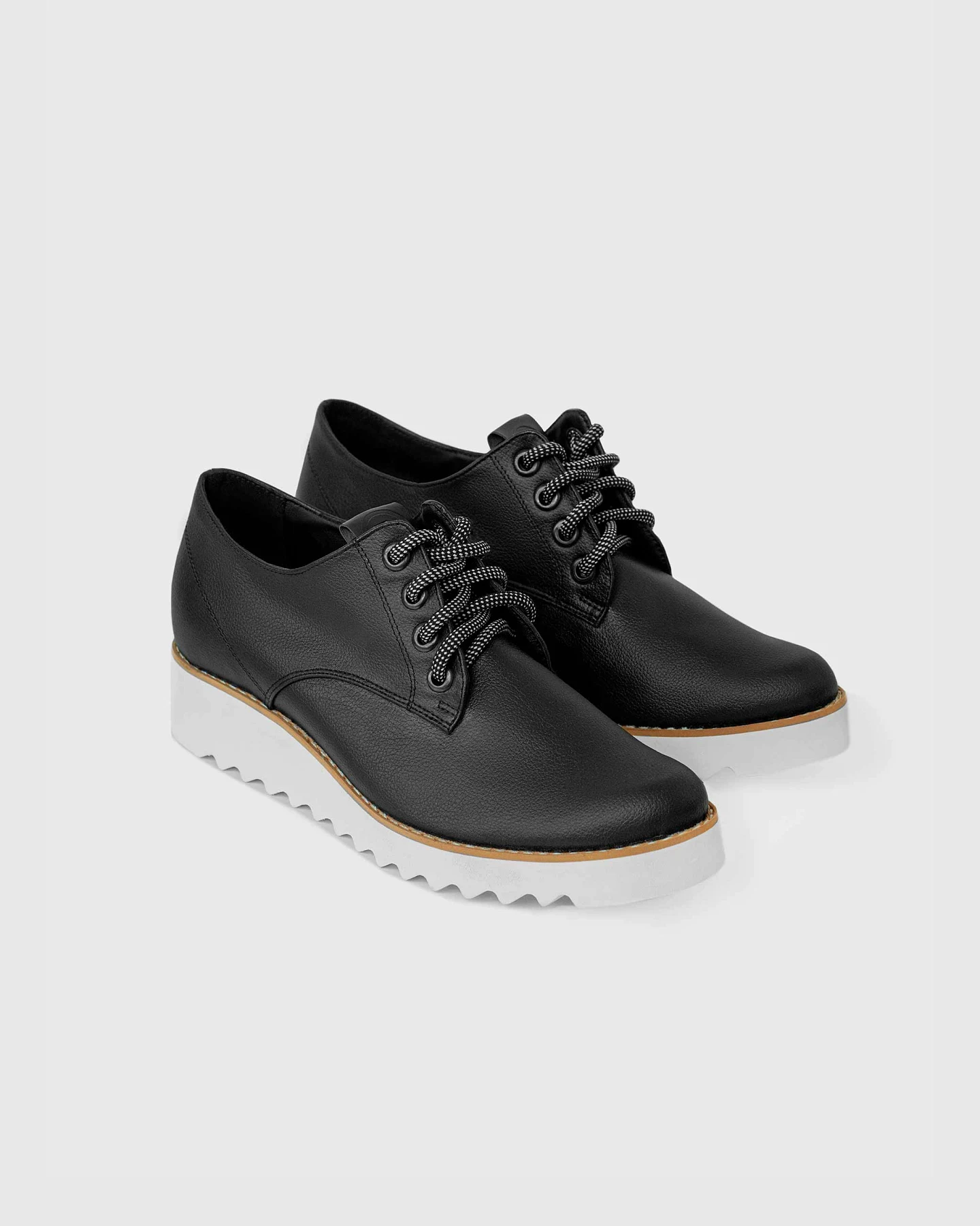 BOHEMA Damen vegan Schnürer Oxford Street Schwarz – Ansicht 2