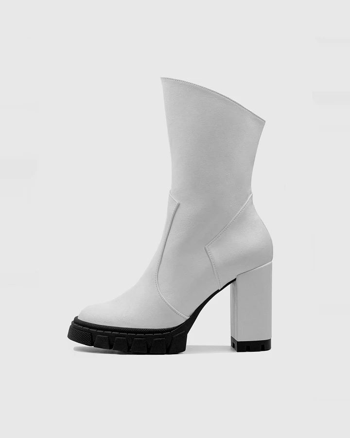 BOHEMA Damen vegan Stiefelette Ritual Weiß