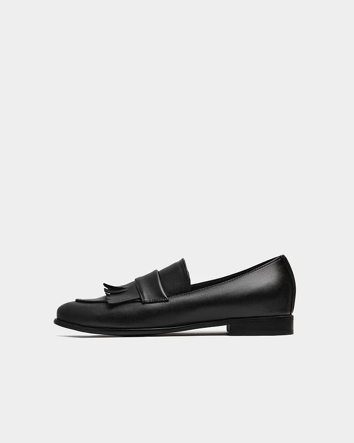 BOHEMA Damen vegan Loafer Penny Schwarz