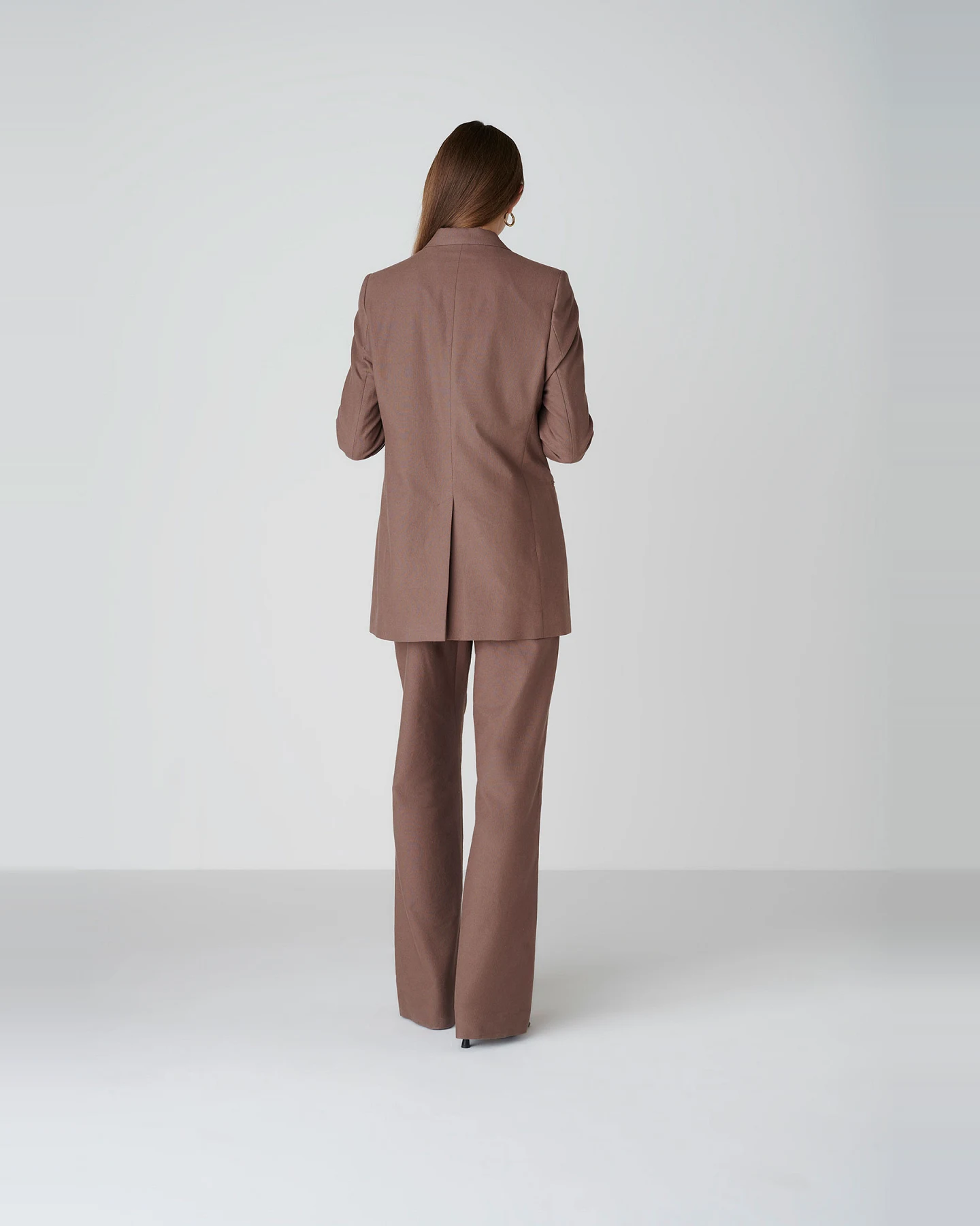 Floria Collective Damen vegan Blazer Janne Schokoladenbraun – Ansicht 2