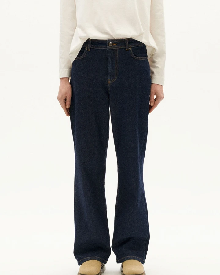 Thinking MU Damen vegan Jeans Dark Clean Denim Theresa