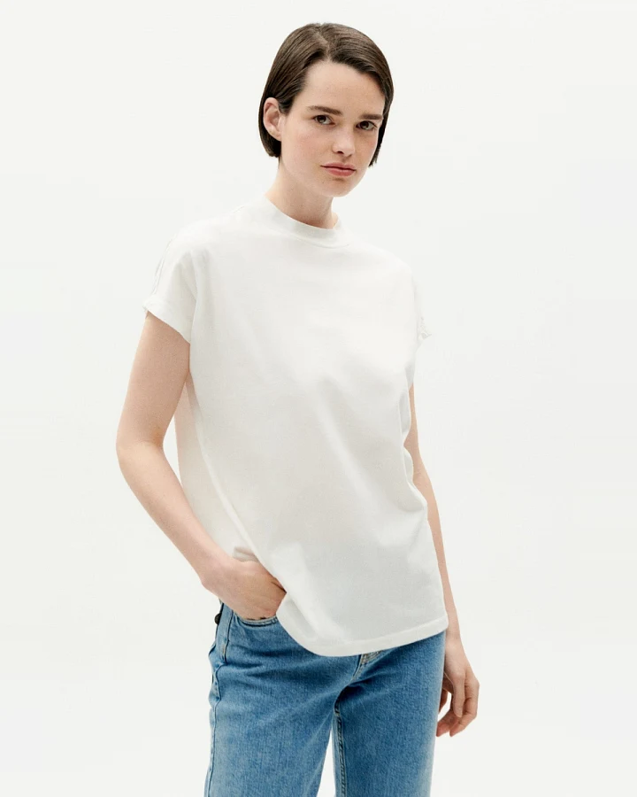 Thinking MU Damen vegan Basic T-Shirt Volta Weiß