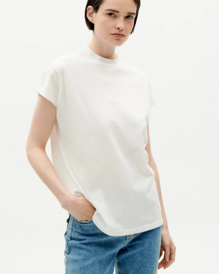 Thinking MU Damen vegan Basic T-Shirt Volta Weiß