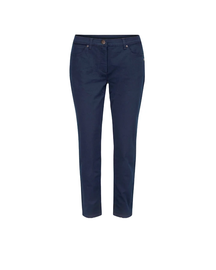 LAURIE Damen vegan Hose Laura Slim Kurz Länge Navy