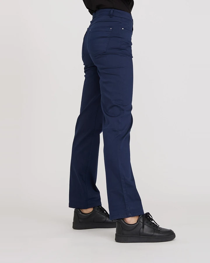 LAURIE Damen vegan Hose Amelia Straight Medium Length Navy