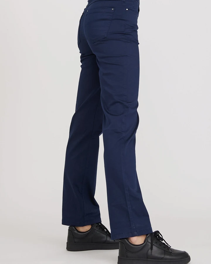 LAURIE Damen vegan Hose Amelia Straight Medium Length Navy