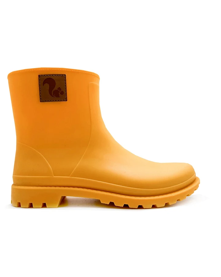 thies Damen vegan Regenstiefel 100% Wasserdicht Biologisch Abbaubar Orange