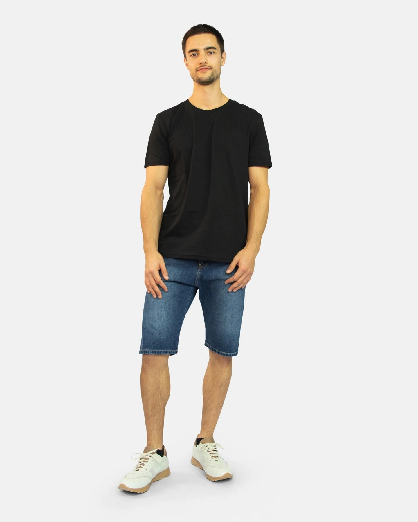 TORLAND Herren vegan Denim Shorts Shane Mid Indigoblau – Ansicht 2