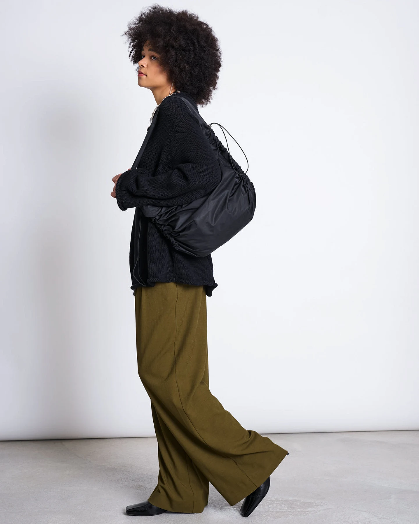 JAN N JUNE Damen vegan Pullover Sona Schwarz – Ansicht 2